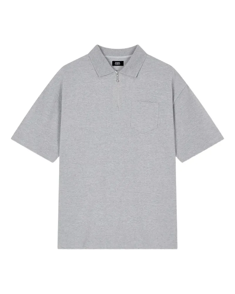 STUDIO TOMBOY Poloshirt mit Reißverschluss - Grau Grau