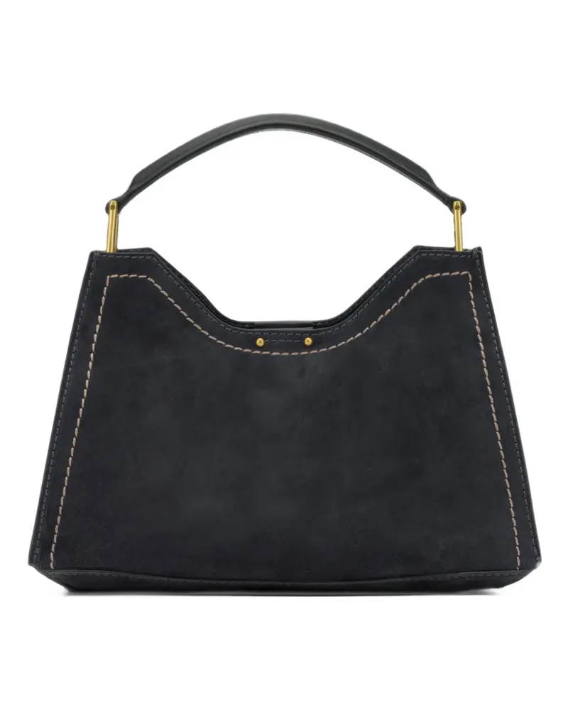 Gianni Chiarini Kleine Aurora Tote Bag mit Kontrastnähten - Blau Blau