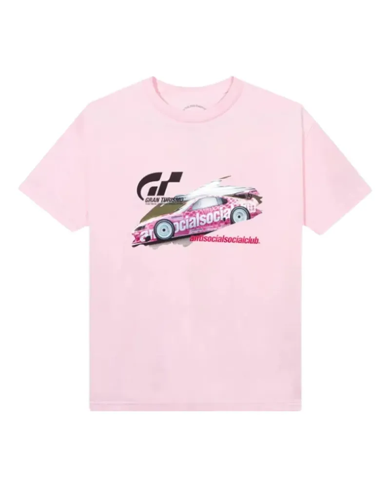 Anti Social Social Club x ASSC Gran Turismo T-Shirt mit Print - Rosa Rosa