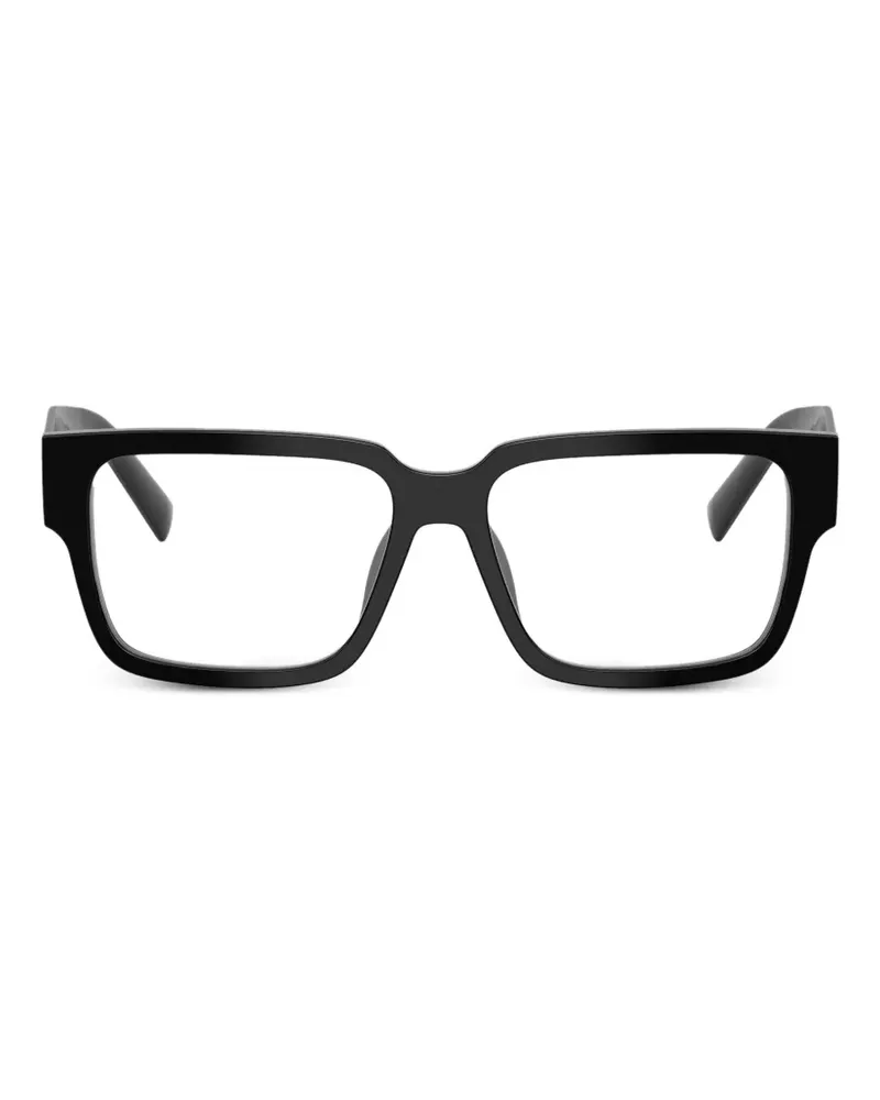 Prada Brille mit eckigem Gestell - Schwarz Schwarz