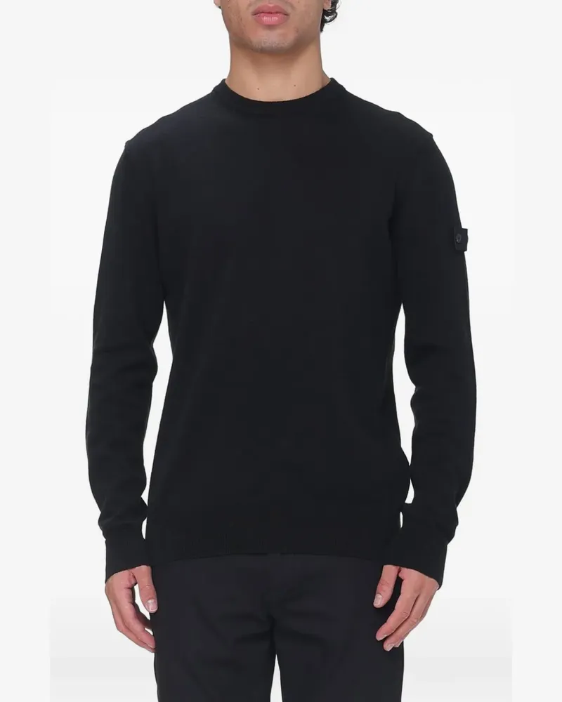 Peuterey Pullover mit Logo-Patch - Schwarz Schwarz