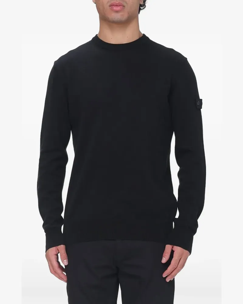 Peuterey Pullover mit Logo-Patch - Schwarz Schwarz