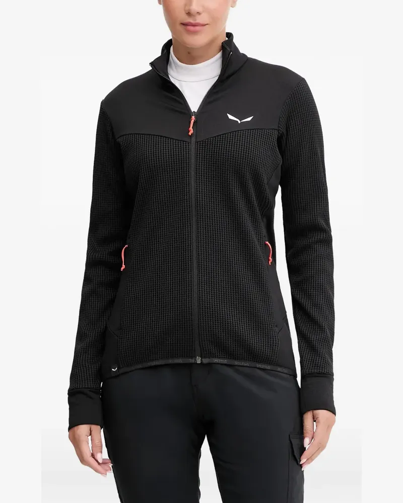 Salewa textured zip-fastening jacket - Schwarz Schwarz