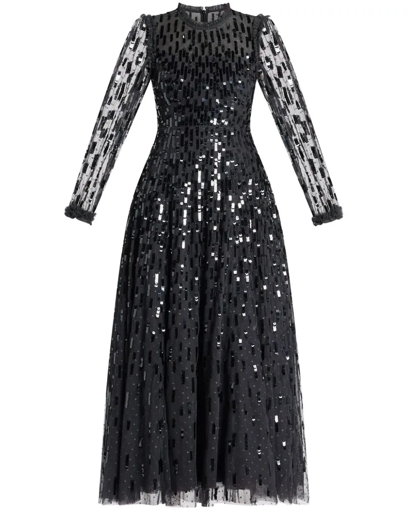 Needle & Thread Paillettenverziertes Kleid - Schwarz Schwarz