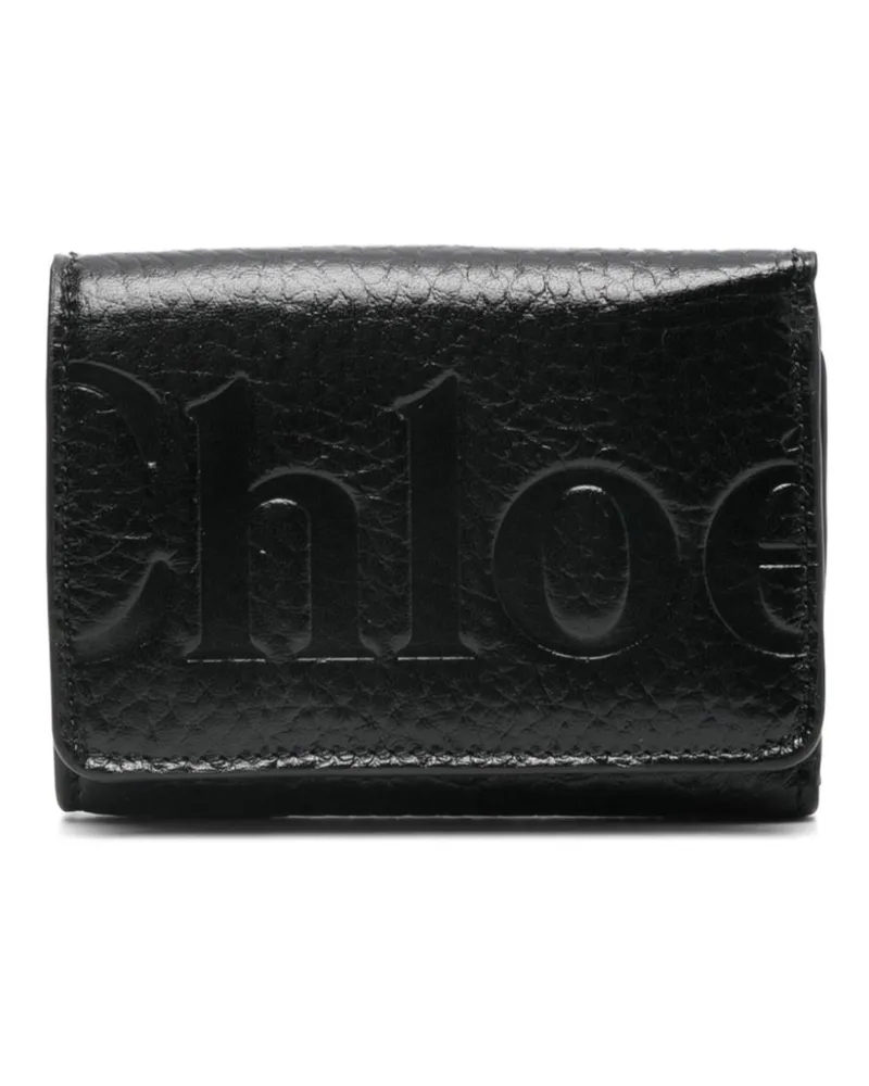 Chloé Trifold Mini-Portemonnaie - Schwarz Schwarz
