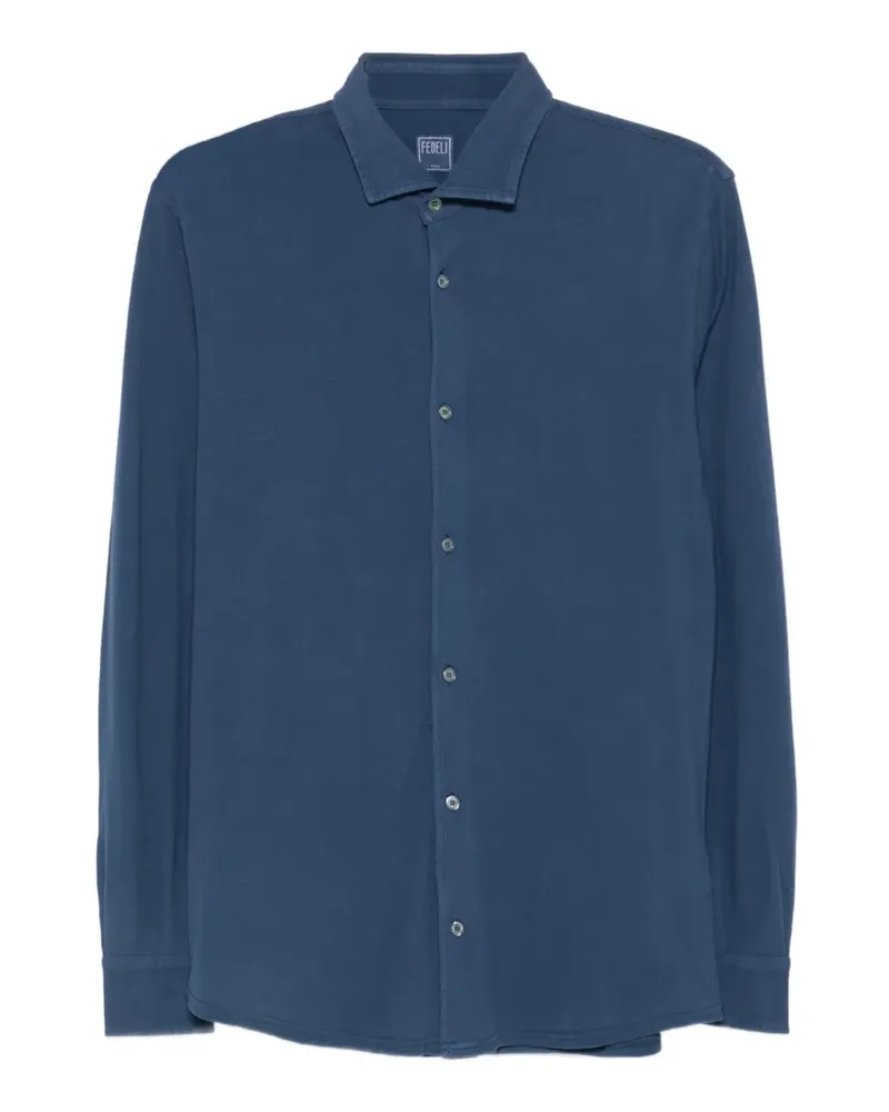 Fedeli long-sleeve jersey shirt - Blau Blau