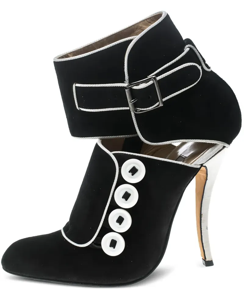 Manolo Blahnik Pre-owned Rapacina Stiefeletten aus Wildleder 115mm - Schwarz Schwarz