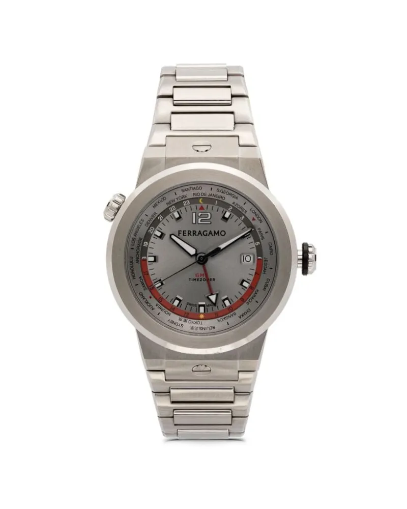 Ferragamo F-80 WorldTime 43mm - Grau Grau