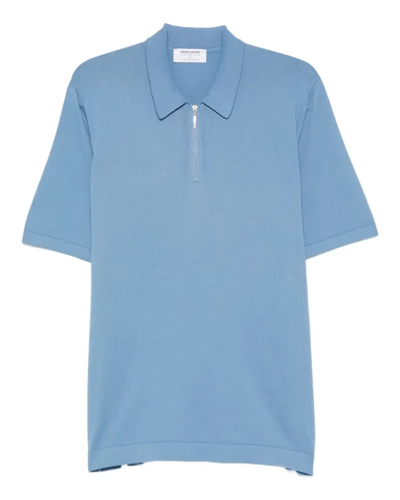 Gran Sasso Poloshirt mit Reißverschluss - Blau Blau