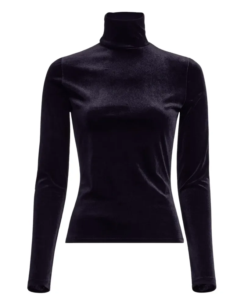 Elie Saab T-Shirt aus Samt - Schwarz Schwarz