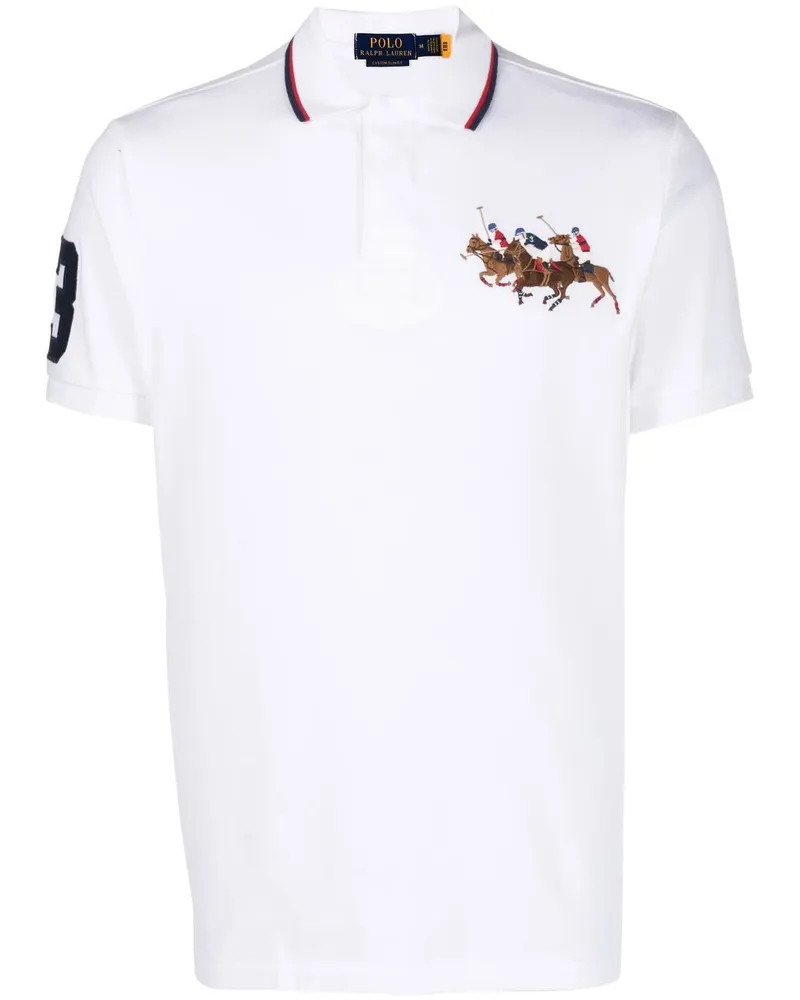 Ralph Lauren Poloshirt mit Dreifach-Pony - Weiß Weiß