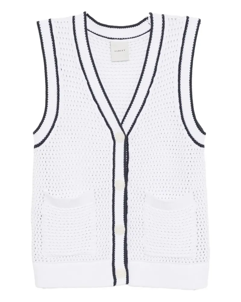 Varley Leilani v-neck cardigan - Weiß Weiß