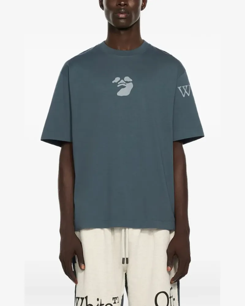 OFF-WHITE swimming logo skate T-Shirt - Blau Blau