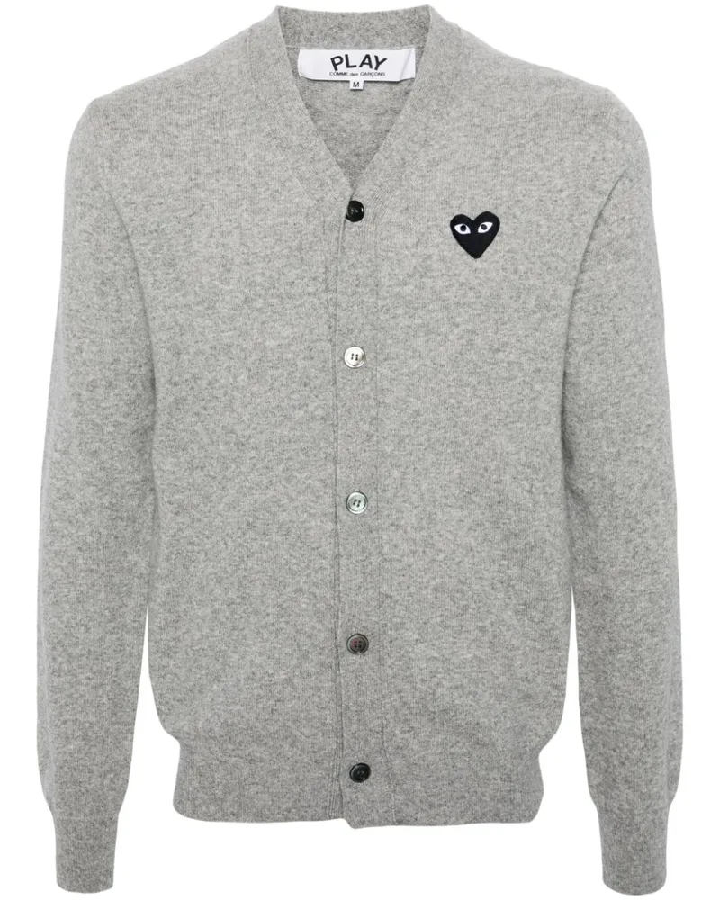 Comme des Garçons Cardigan mit Logo-Patch - Grau Grau
