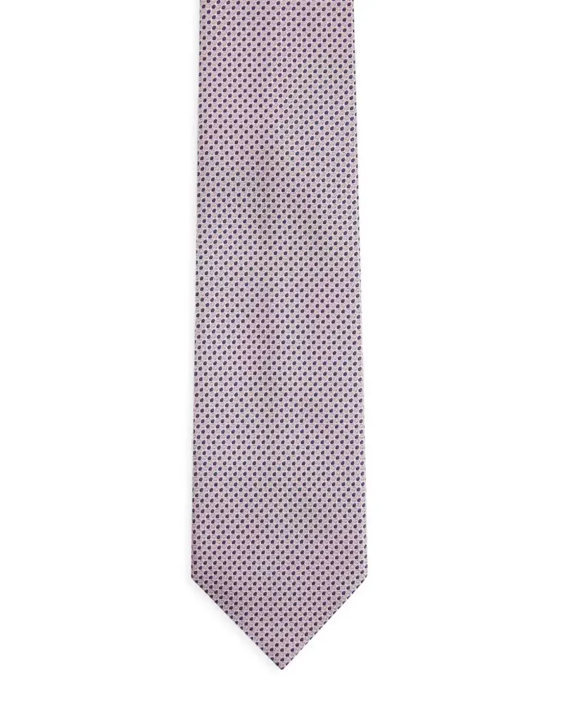 Ermenegildo Zegna Gepunktete Seidenkrawatte - Rosa Rosa