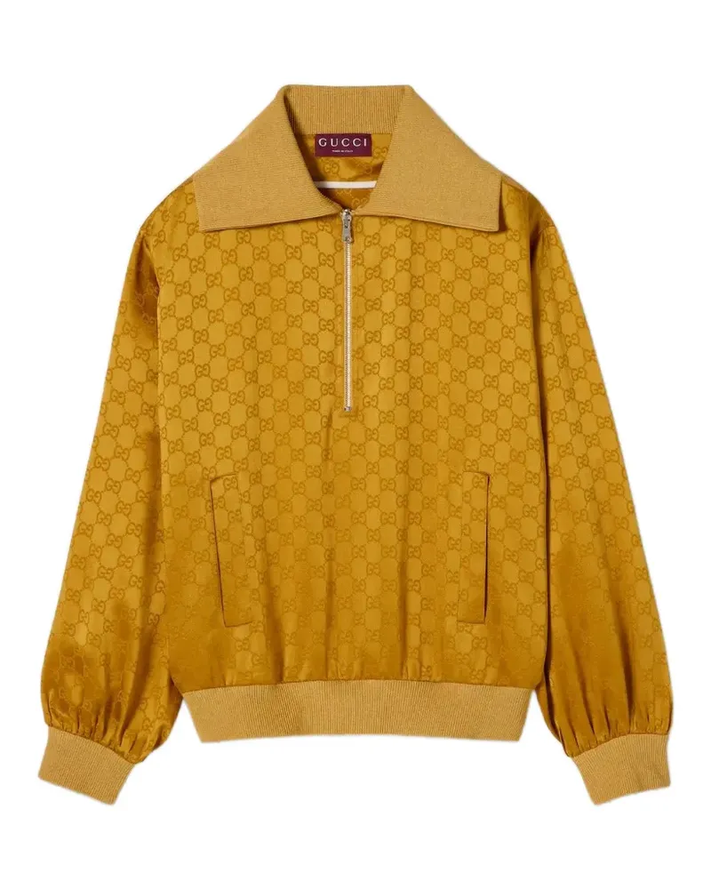 Gucci Jacquard-Jacke mit Kragen - Gelb Gelb