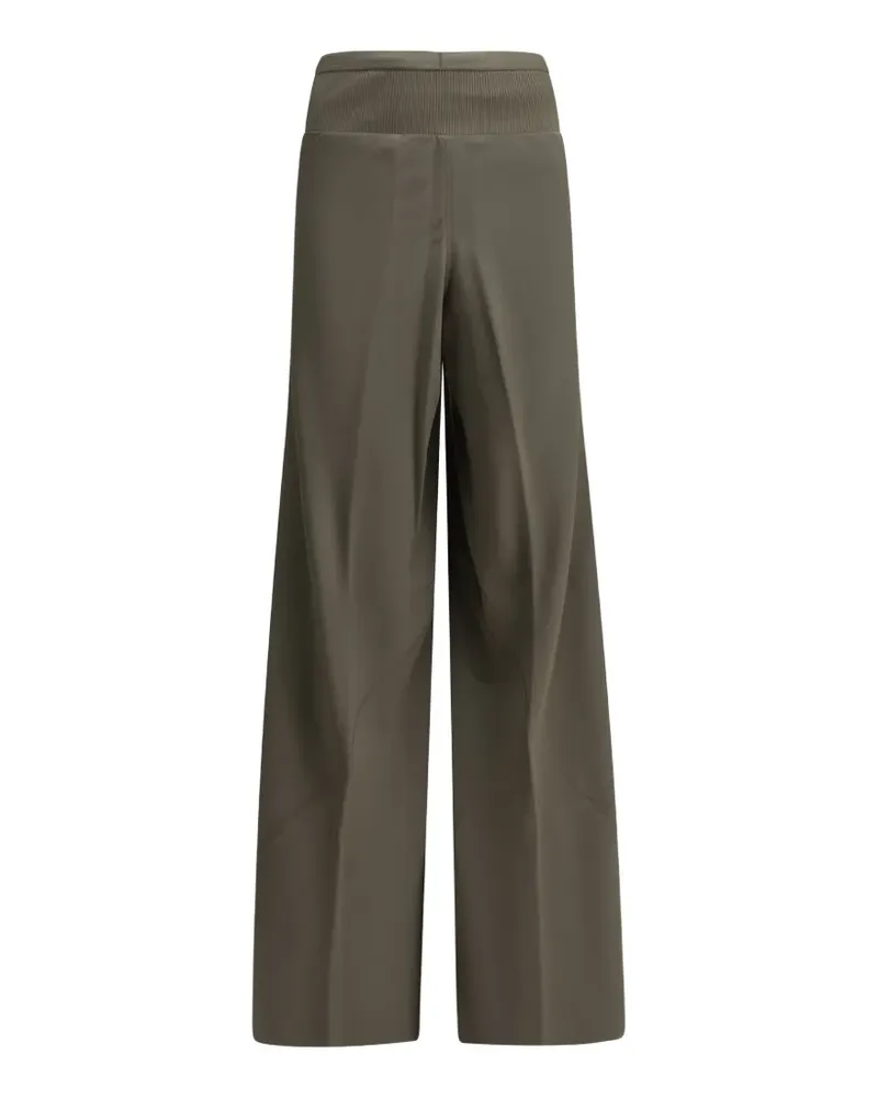 Rick Owens Wide-Leg-Hose mit geripptem Bund - Grau Grau