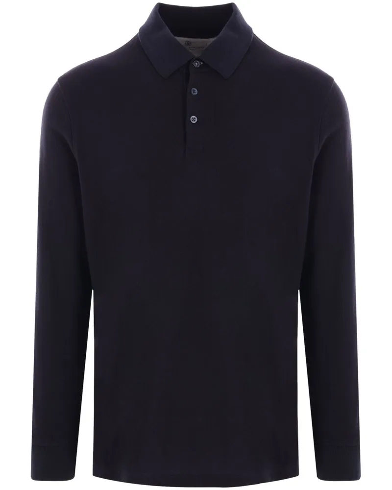Brunello Cucinelli Poloshirt aus Pikee - Blau Blau