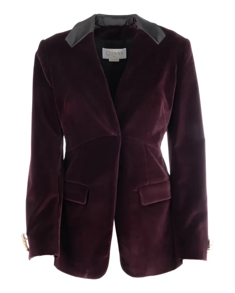 Genny velvet pleated-back blazer - Rot Rot