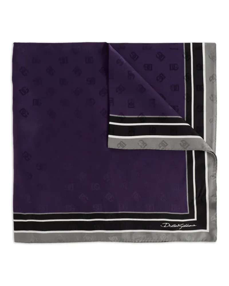 Dolce & Gabbana logo border scarf - Violett Violett