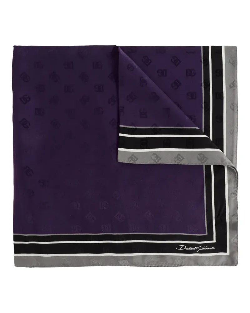 Dolce & Gabbana logo border scarf - Violett Violett