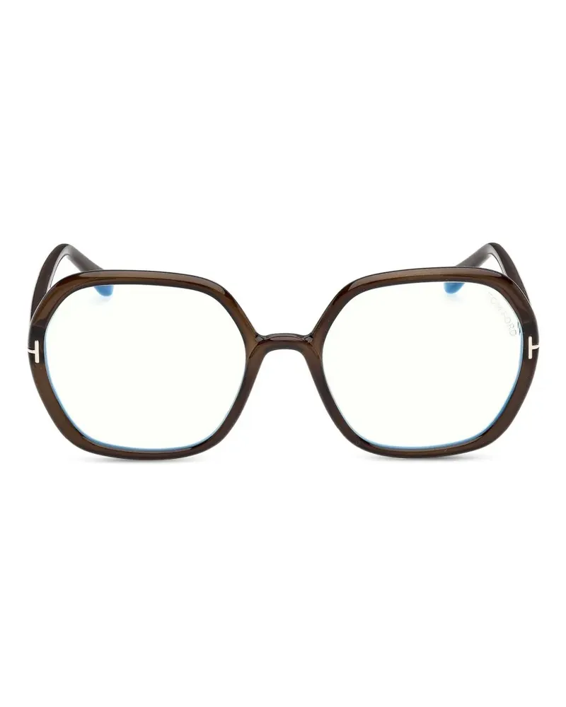 Tom Ford Brille mit geometrischem Gestell - Braun Braun