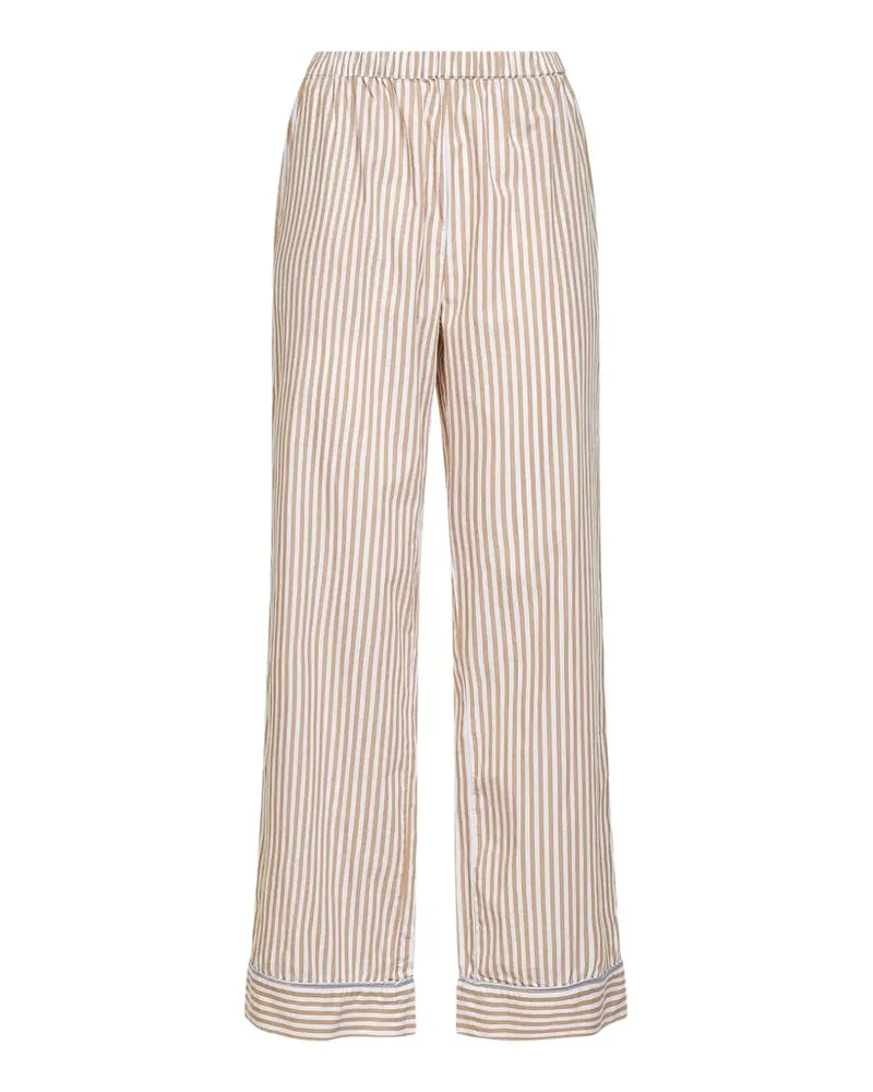 MC2 Saint Barth striped cotton straight trousers - Nude Nude
