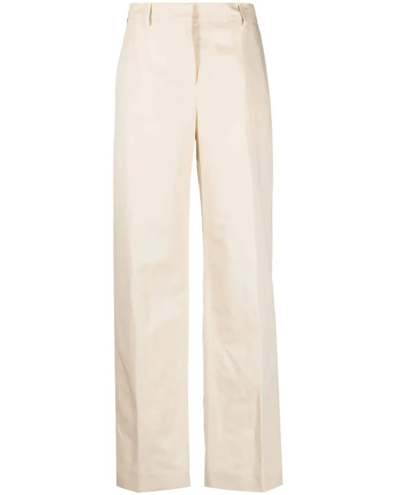 PT TORINO Gerade Hose mit hohem Bund - Nude Nude