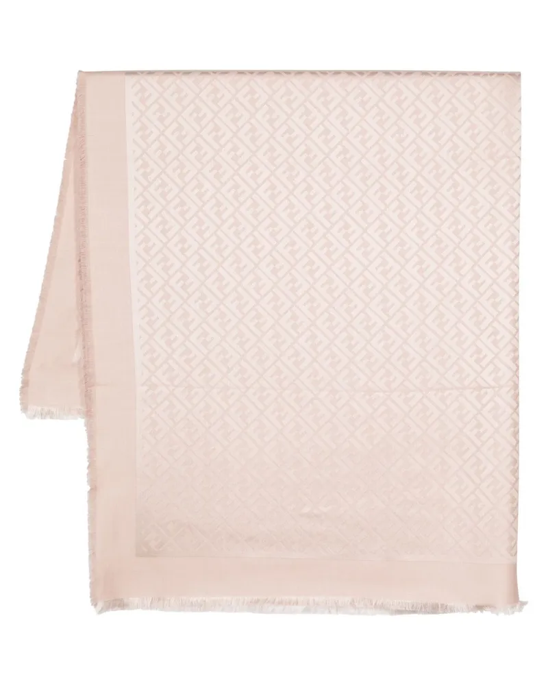 Fendi Schal mit Monogrammmuster - Nude Nude