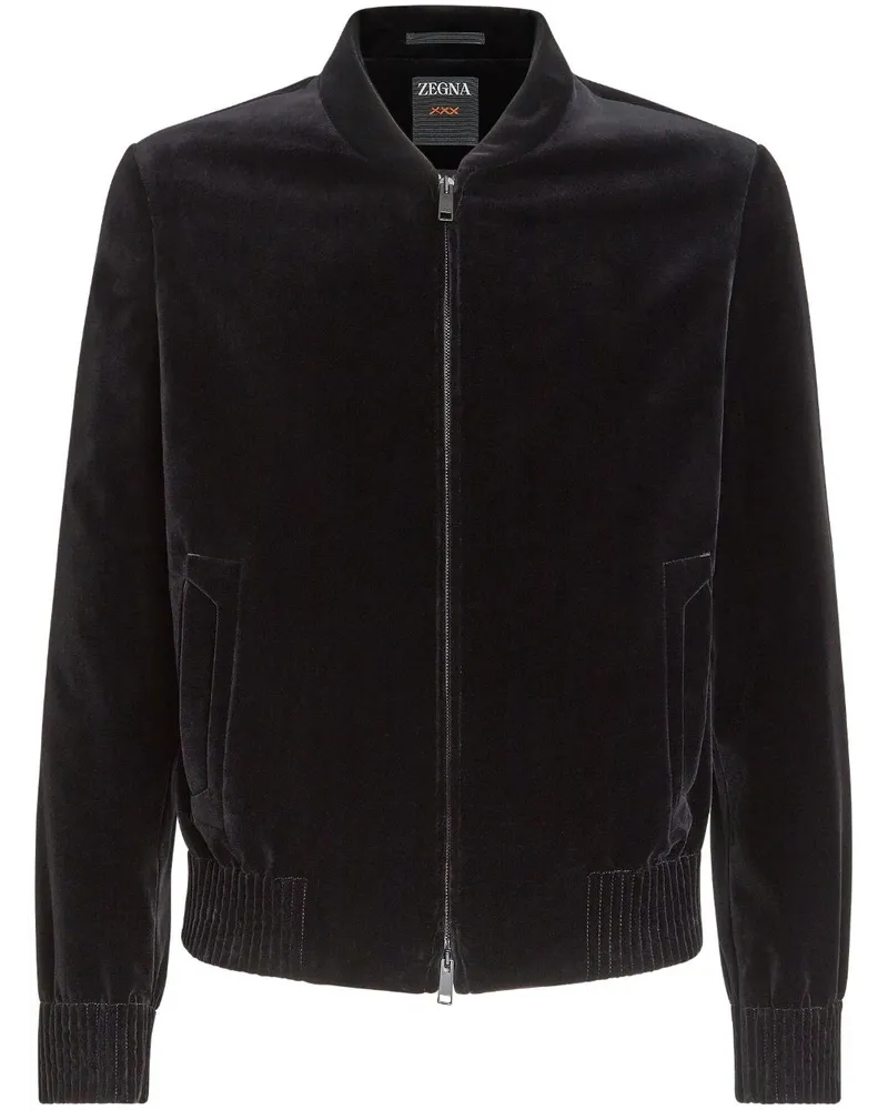 Ermenegildo Zegna velvet bomber jacket - Schwarz Schwarz