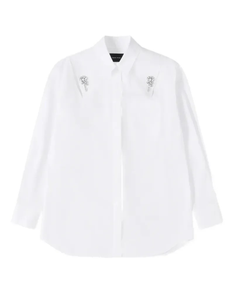 Simone Rocha embellished slash-detail shirt - Weiß Weiß