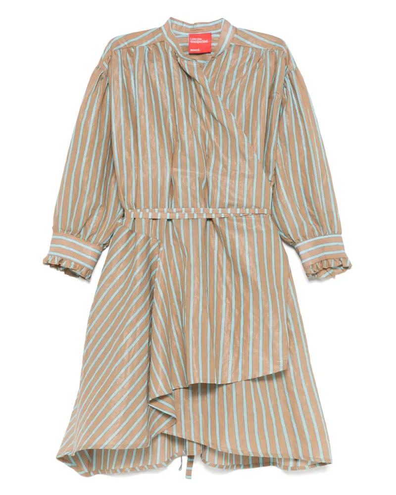 ..,merci Gestreiftes Kleid - Braun Braun