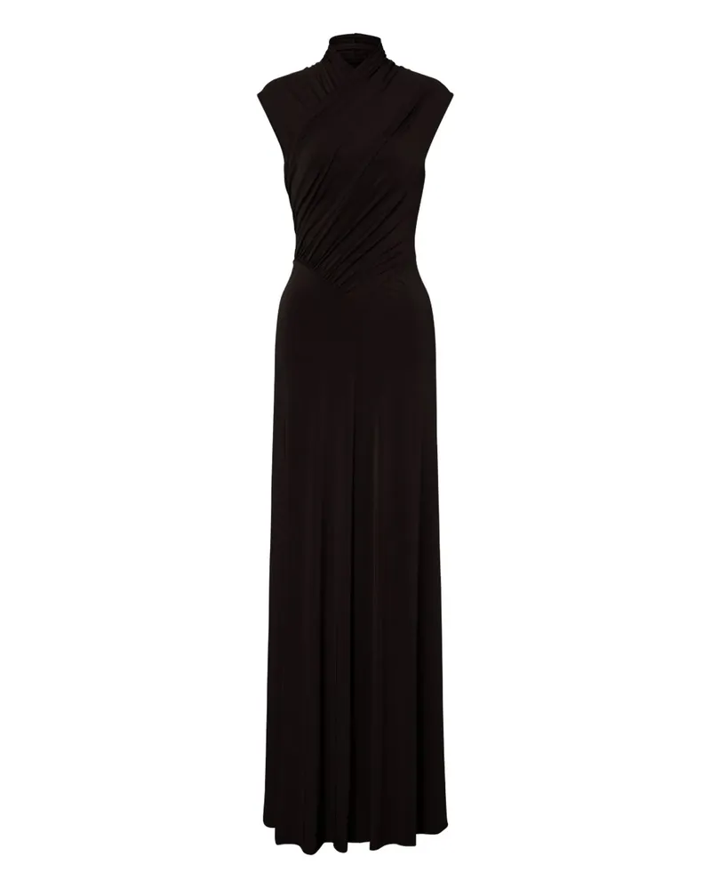 Alberta Ferretti Langes Kleid - Schwarz Schwarz