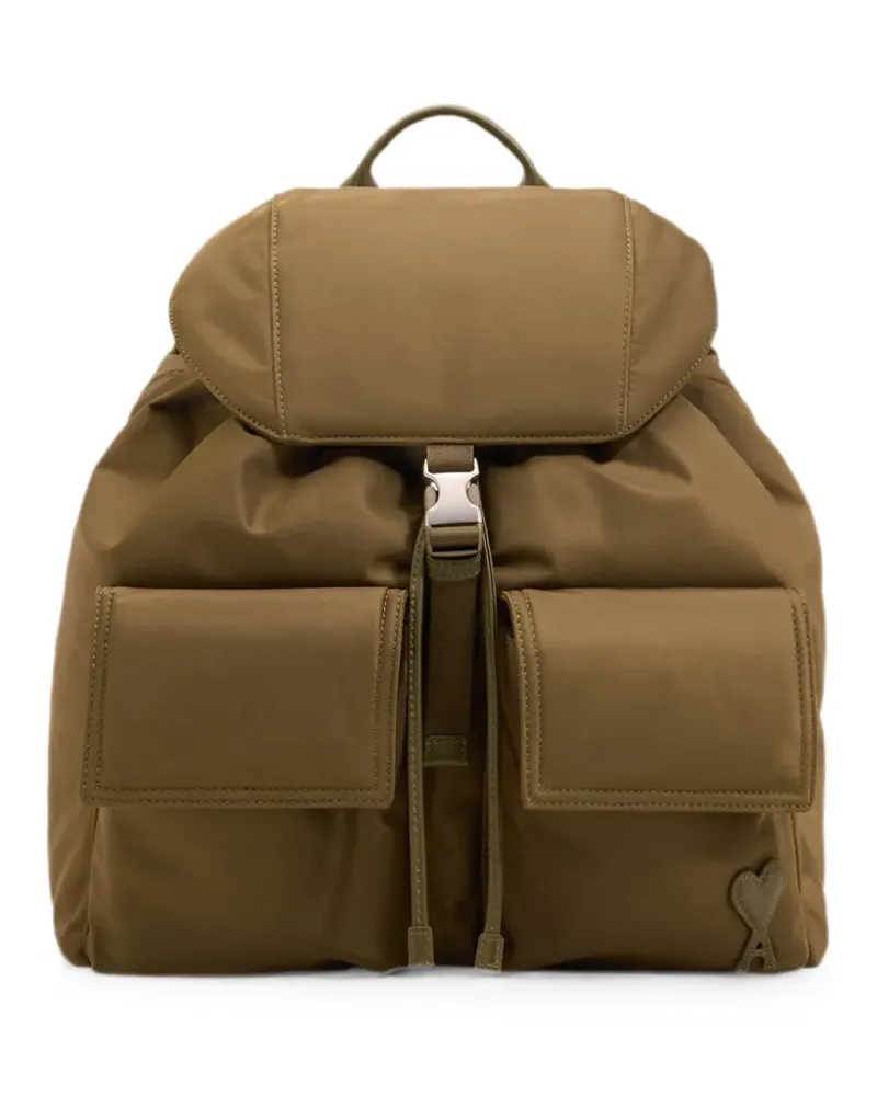 AMI Paris nylon Marcel flap backpack - Grün Grün