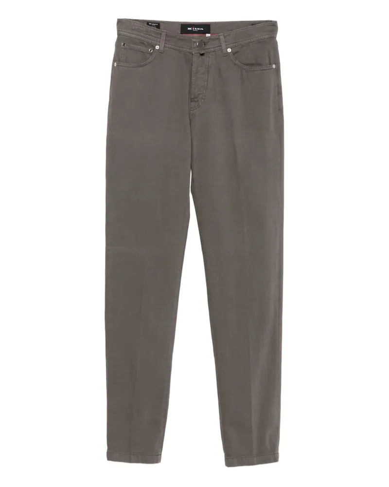Kiton cashmere straight-leg trousers - Braun Braun