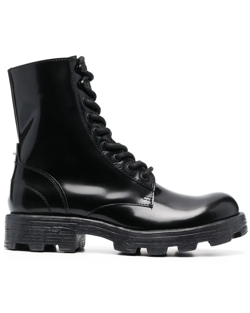 Diesel D-Hammer Schnürstiefel Schwarz