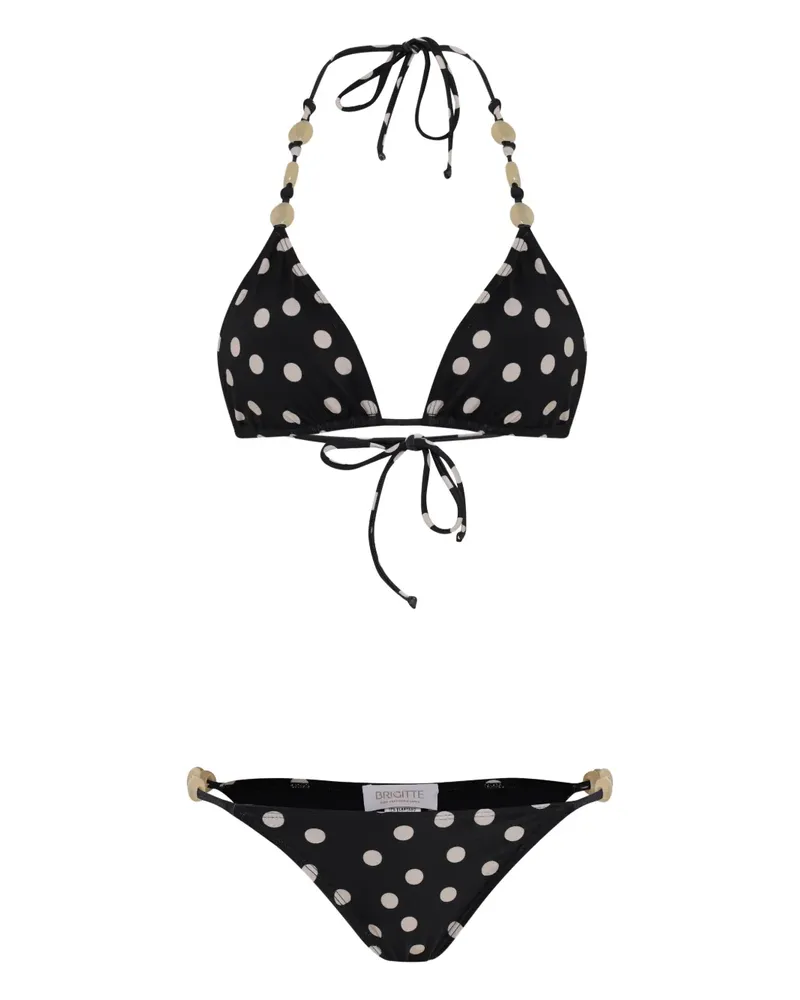 BRIGITTE beaded-strap bikini - Schwarz Schwarz