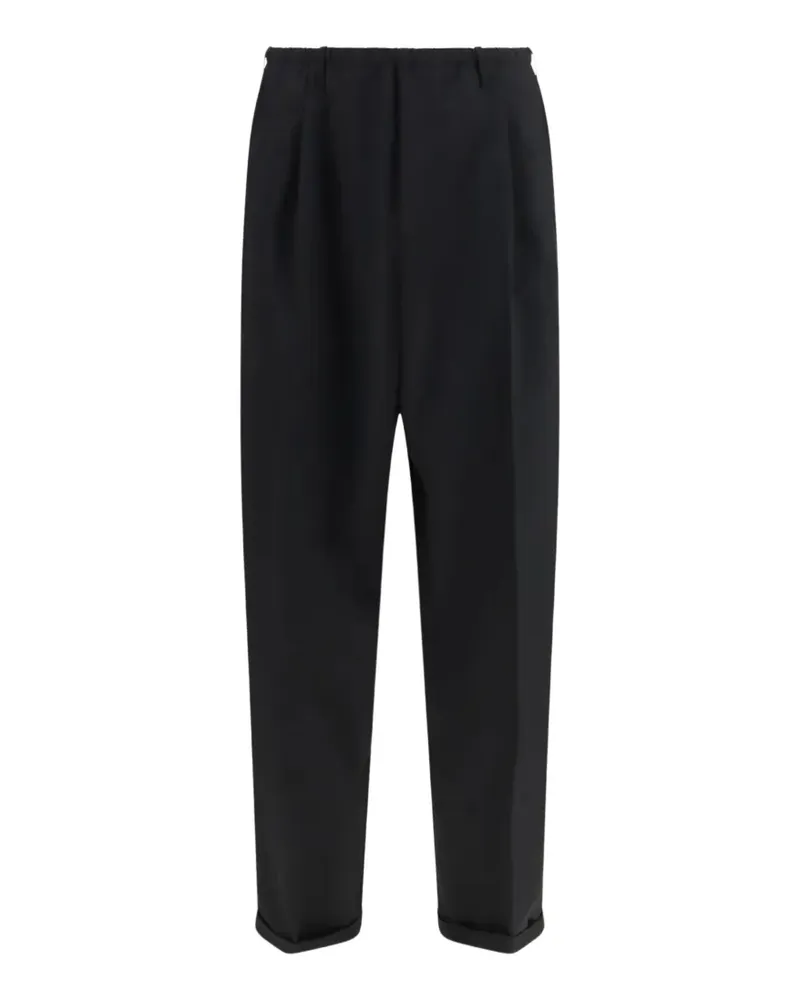 Magliano Plissierte Hose mit Umschlag - Schwarz Schwarz