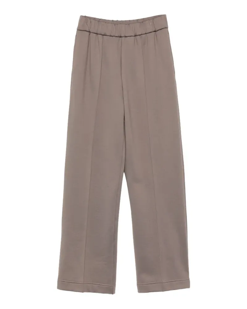 Moncler elasticated-waistband pressed-crease trousers - Grün Grün