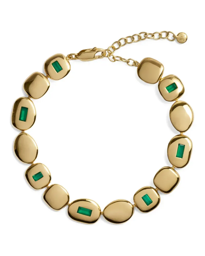 Monica Vinader Gemdrop Mosaic onyx bracelet - Gold Gold
