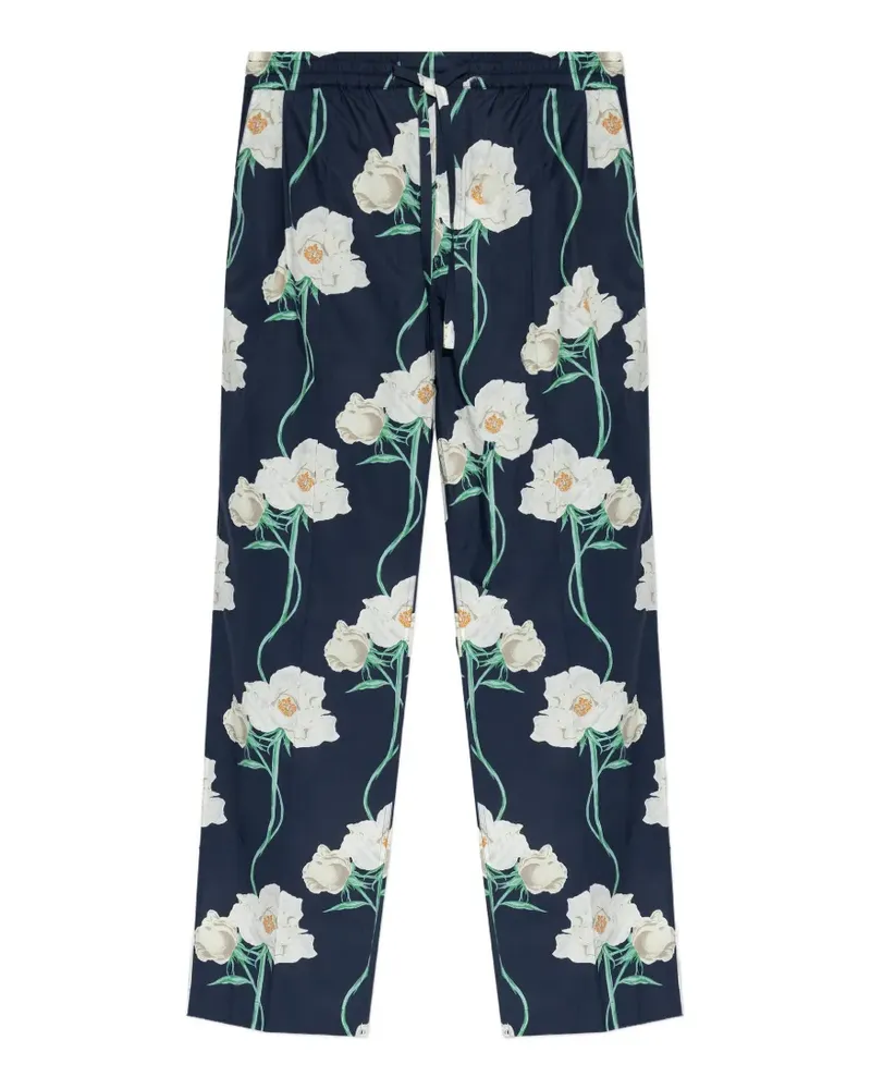 Kenzo floral-print trousers - Blau Blau