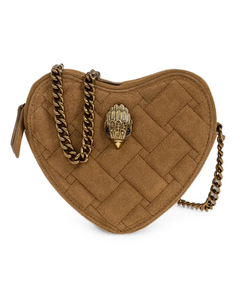 Kurt Geiger Gewebte Kensington Heart Mini-Tasche - Braun Braun