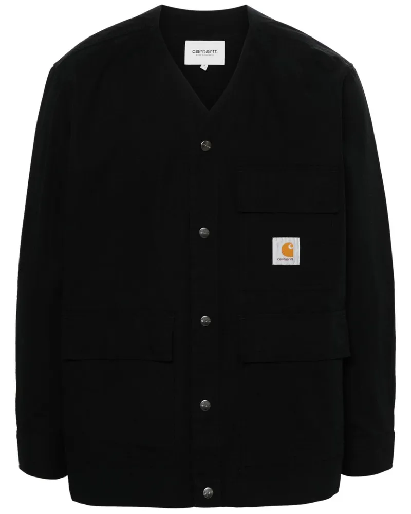 Carhartt WIP Ripstop-Hemd mit Logo-Applikation - Schwarz Schwarz