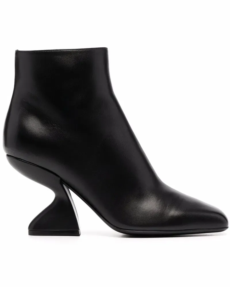 Ferragamo Stiefeletten mit Design-Absatz - Schwarz Schwarz