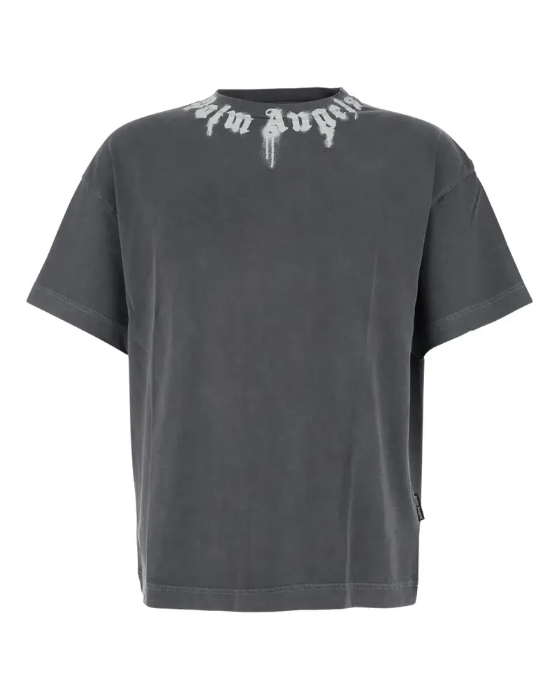 Palm Angels T-Shirt mit Logo - Grau Grau