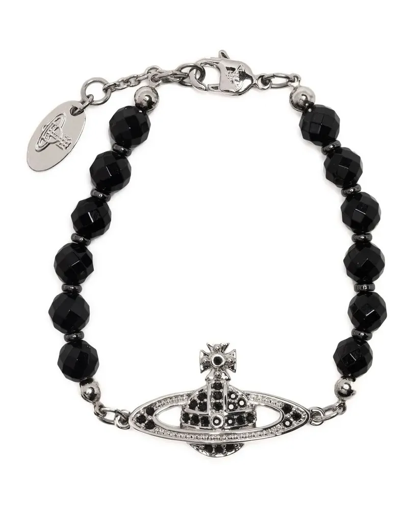 Vivienne Westwood Kettenarmband mit Reichsapfel - Schwarz Schwarz