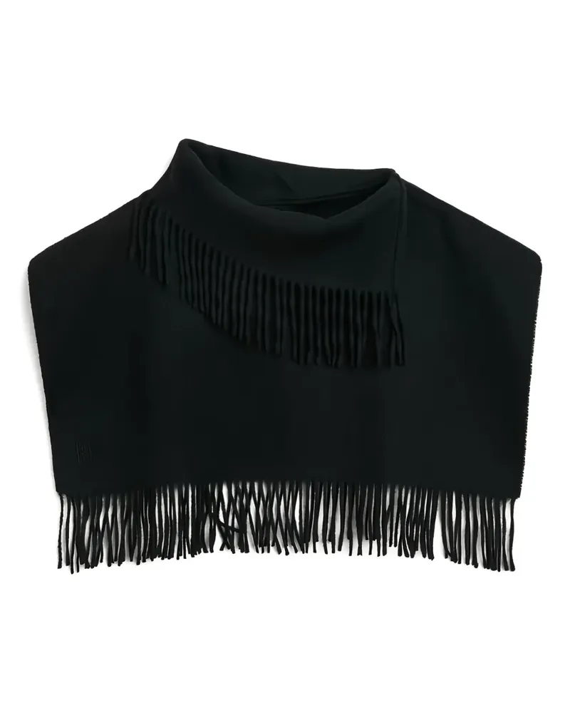By Malene Birger Turtla fringe turtleneck scarf - Schwarz Schwarz