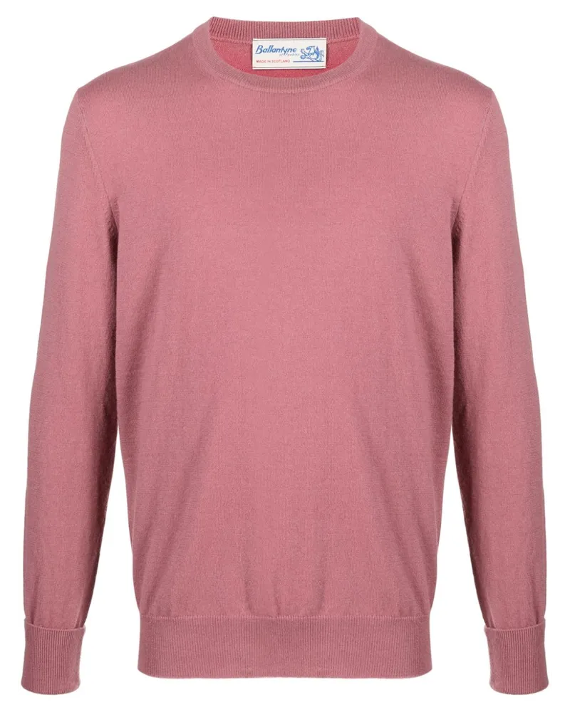 Ballantyne Kaschmirpullover mit rundem Ausschnitt Rosa