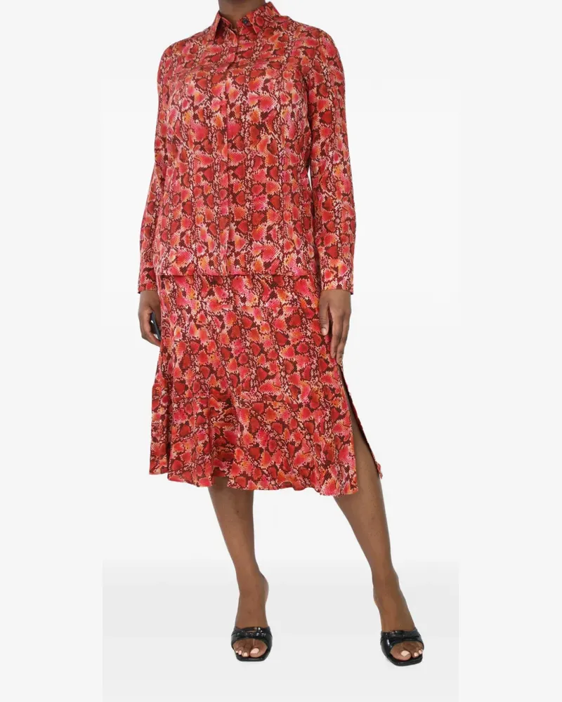 Altuzarra Hemd- und Rock-Set mit Schlangen-Print (2er-Set) - Rot Rot