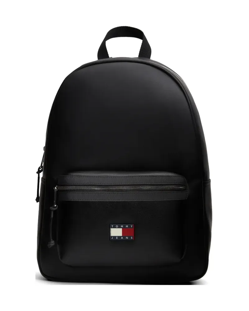 Tommy Hilfiger logo-patch zip-fastening backpack - Schwarz Schwarz